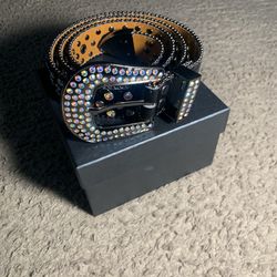 BRAND NEW BB Simon Belt Lavasan Black AB Belt Size 38 AND 40