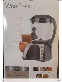 West Bend venti hot drink mixer
