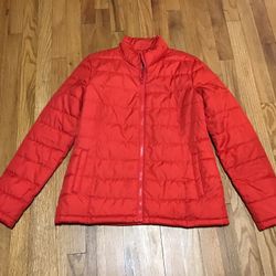 OLD NAVY PUFFER JACKET LIGHT WEIGHT RED WOMAN SIZE MEDIUM EXECELLET CONDITION 