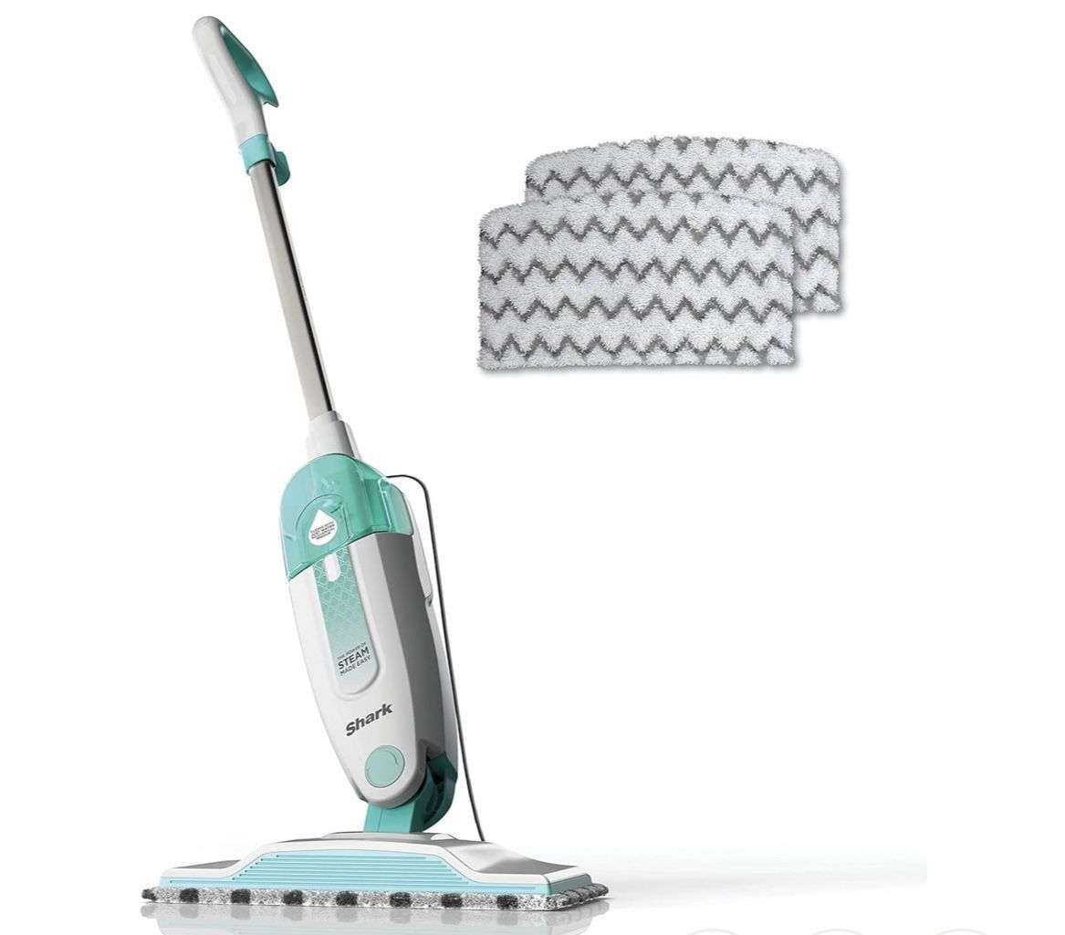 Shark Steam Mop with 2 Machine Washable Dirt Grip Pads, Removable Water Tank, Lightweight, Steam Cleaner for sealed Hard Floors, Marble, Stone, Hardwo