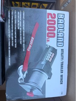 Utility Trailer winch and Plate