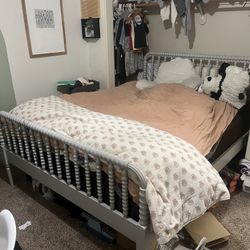 Grey Jenny Lint Creat And Barrel Bed Frame 