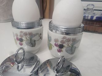 Balut Egg Holder 🥚 😋 these  are vintage Royal Porcelain Worcester egg coddlers