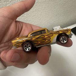 Vintage hotwheels caramel flame chevy