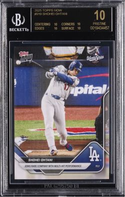 SHOHEI OHTANI BGS 10 BLACK LABEL 2025 TOPPS NOW #919