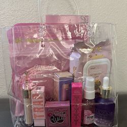 Cosmetic Bundle Bag With 13 Items Variety New