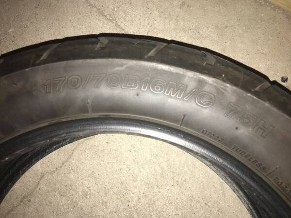 2 used motorcycle tires