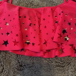 Victoria’s Secret PINK BNWT Multi-wear Pink String-Bikini Ruffle Top