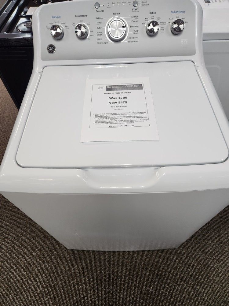 4.6 cu. ft. High-Efficiency Top Load Washer in
White with Stain PreTreat, ENERGY STAR