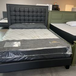 Queen Bed frame In Black (mattress Sold Separate) 