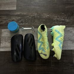 Puma Men's Future Ultimate FG/AG metallic greeb - Size 5.5