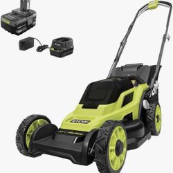 RYOBI 13 in. 18V ONE+ Cordless Battery Walk Behind Push Lawn Mower
