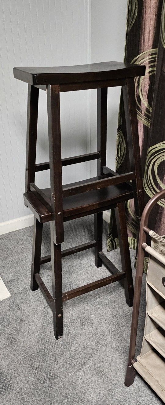 Chair Height Stool all wood