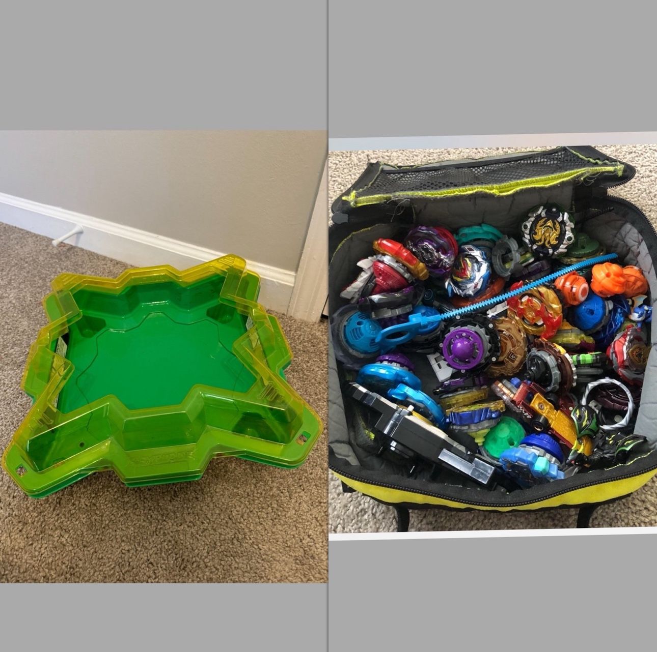 Beyblade Lot and DESTYER Kids Launcher Toy Green