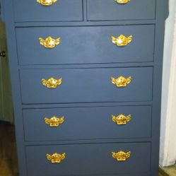 Six draw high boy chest 4f10in T 3f.long 19.wd  All hardwood