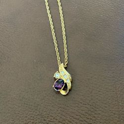 Amethyst Pendant Necklace 