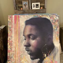 Giant Hand Painted Kendrick Lamar Wall Art