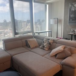 Sleeper Couch With Storage Ottoman 