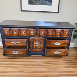 FREE DELIVERY Rustic Two-Tone Solid Wood Dresser