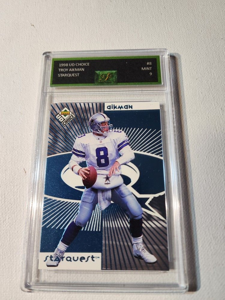 1998 Upper Deck Collectors Choice Starquest #8 Troy Aikman Cowboys EJE MINT 9