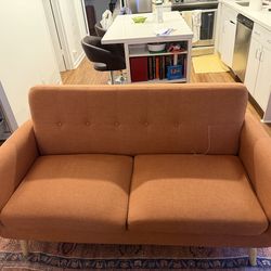 Medium orange couch