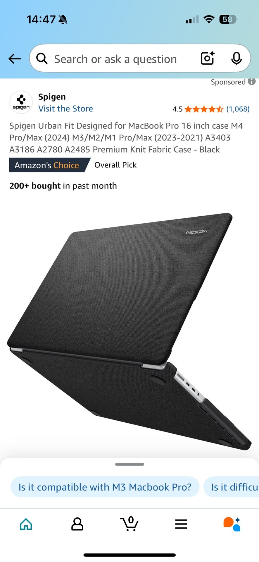 Spigen Urban Fit Case for MacBook Pro 14″ – Excellent Condition