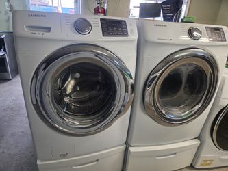 Samsung Front Load Washer And Dryer Electric Set With Steam In Both WarrantyFinancing With Snap If You Qualify 