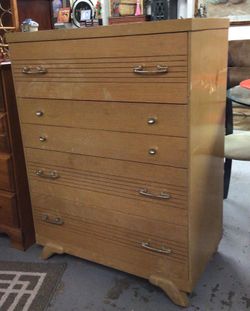 Blond 4 drawer Single Chest Of Drawers For Sale   