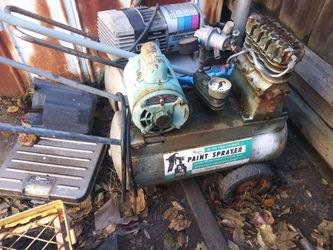 Older paint sprayer compressor