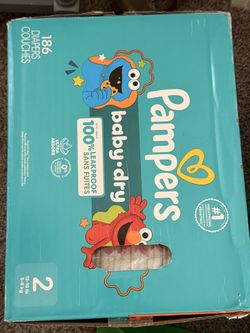 Pamper’s Baby Dry Diapers 186 Count