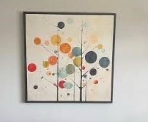 Abstract Colorful Circles Triptych Wall Art