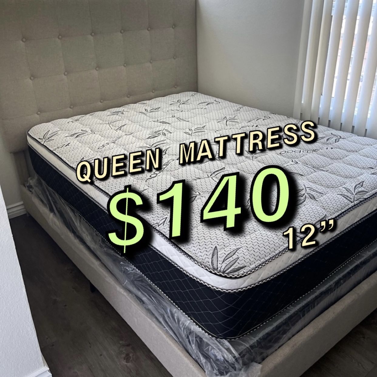 New Queen Mattress For $140