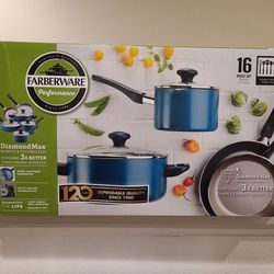 Farberware 16-Piece Nonstick Pots and Pans Set/Cookware Set