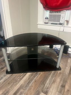 Glass tv stand