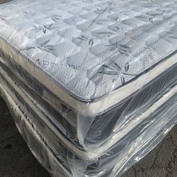🔆🛏Mattress Pillow Top 💤🔅 ❇️Memory Foam ✳️All Sizes In Stock ✴️SAME DAY DELIVERY🚚 ✅Queen sizes $199 ✅Full sizes $180 ✅Twin sizes $120 ✅Cal king