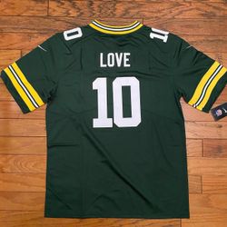 White Green Bay Packers Jordan Love jersey #10 And Parsons