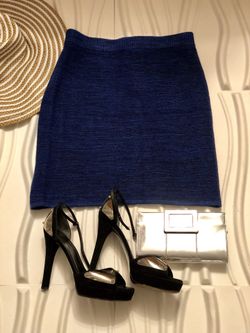 Short Skirt Blue, Fabric knit 🧶 , Size M $30