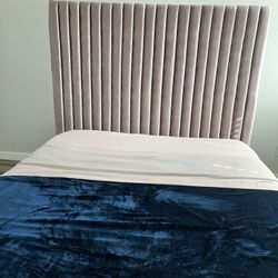 Queen Pink Velvet Bedframe