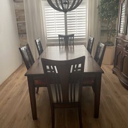 Dining Table & Chair Set … Dark Oak/ Hickory