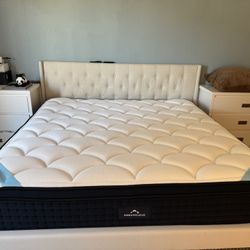 King Bed-  Mattress and Frame 