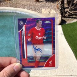 Topps Chrome Liverpool FC Jamie Carragher Autograph Card 