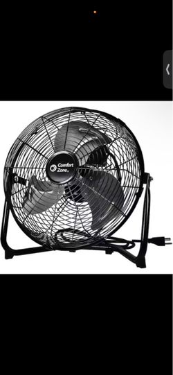 12 in. High Velocity 3 Speed Cradle Fan in Black