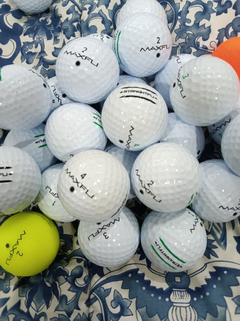 40 Used Maxfli Straightfli/ Trifli Balls In Excellent Condition NM To 4a