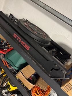 Ethos sled with three 25lb plates