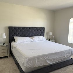 Velvet King Size Bed Frame