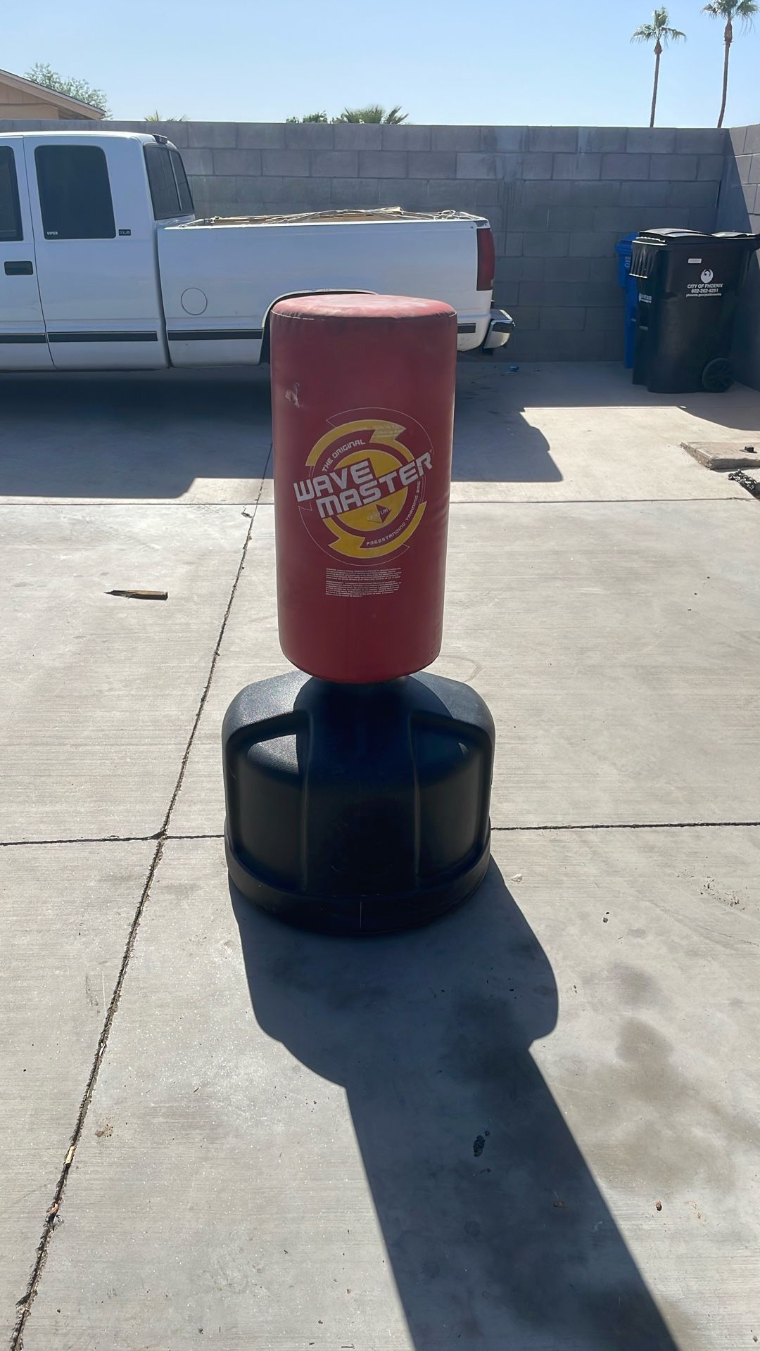 Red punching bag