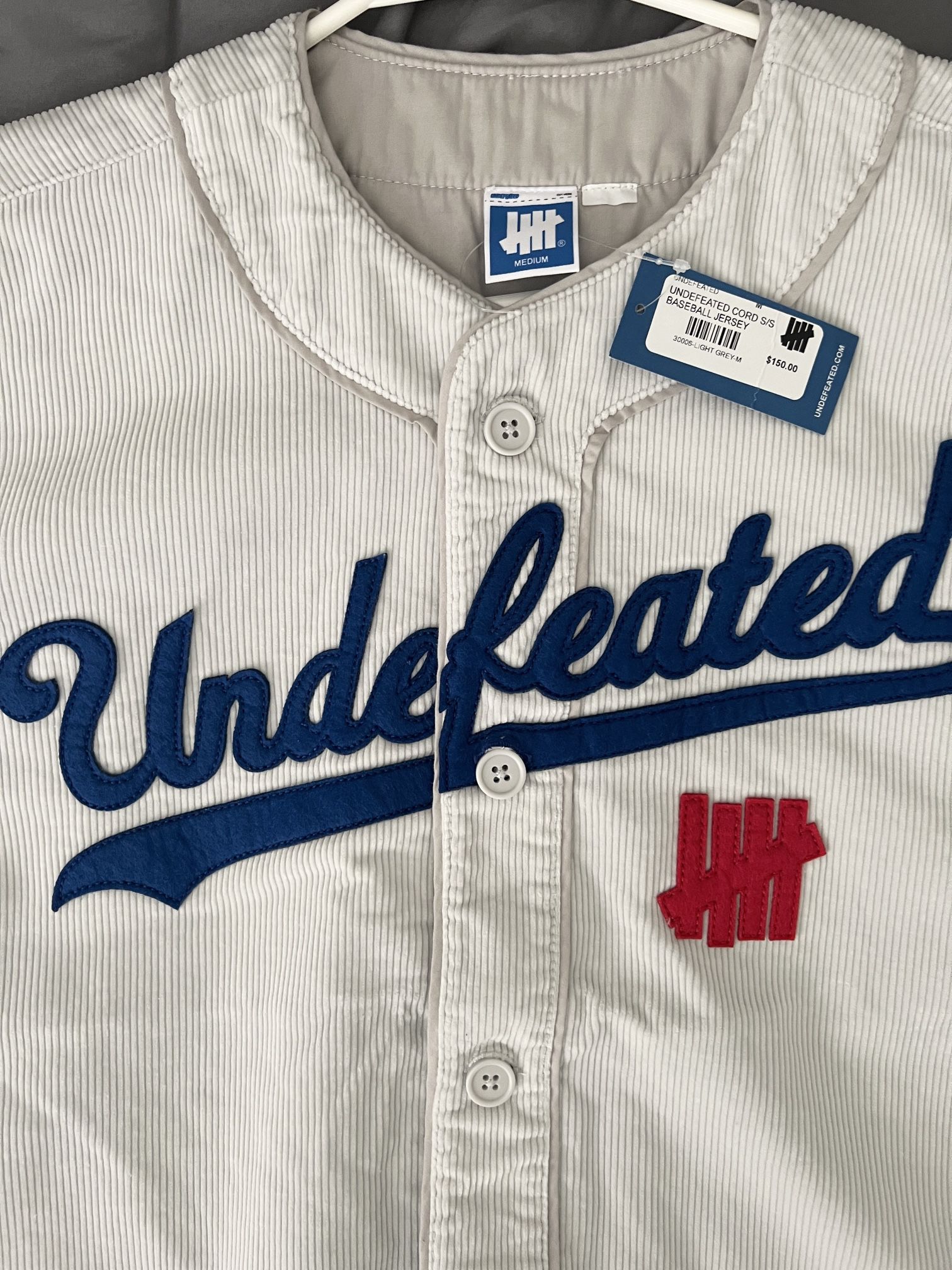 New Undefeated Cord S/S Baseball Jersey for Sale in Los Angeles  
