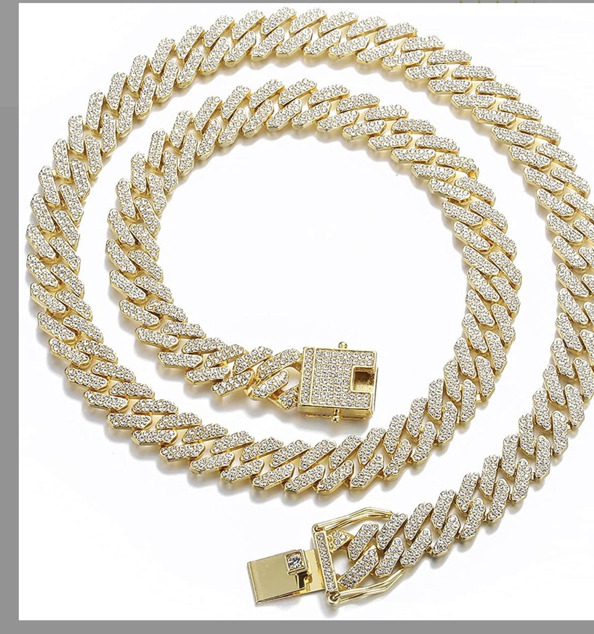 Cuban link 12 mm 24 inch chain very nice and sturdy will not fade high-quality