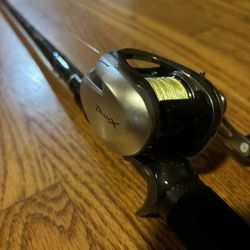 Tranx 150 Fishing Reel with phenix feather pole