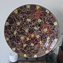 Decorative Glass Plate On Stand